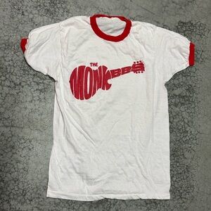 Vintage 80s The Monkees Rock Band Ringer T shirt Made in USA Size XL
